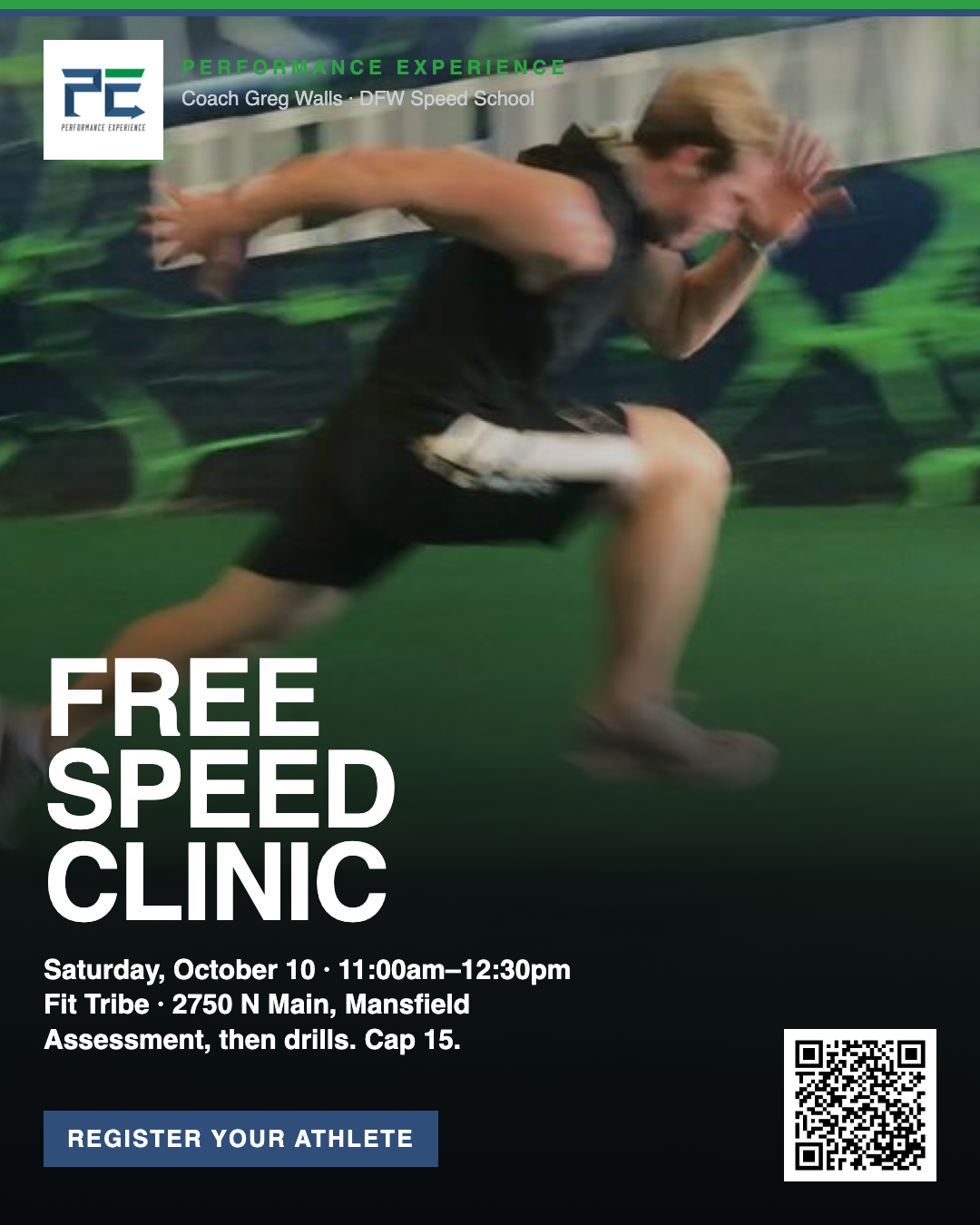 Free Speed Clinic flyer, October 10