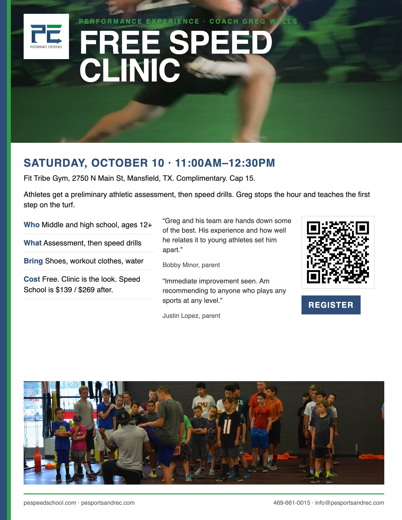 Speed Clinic one-pager
